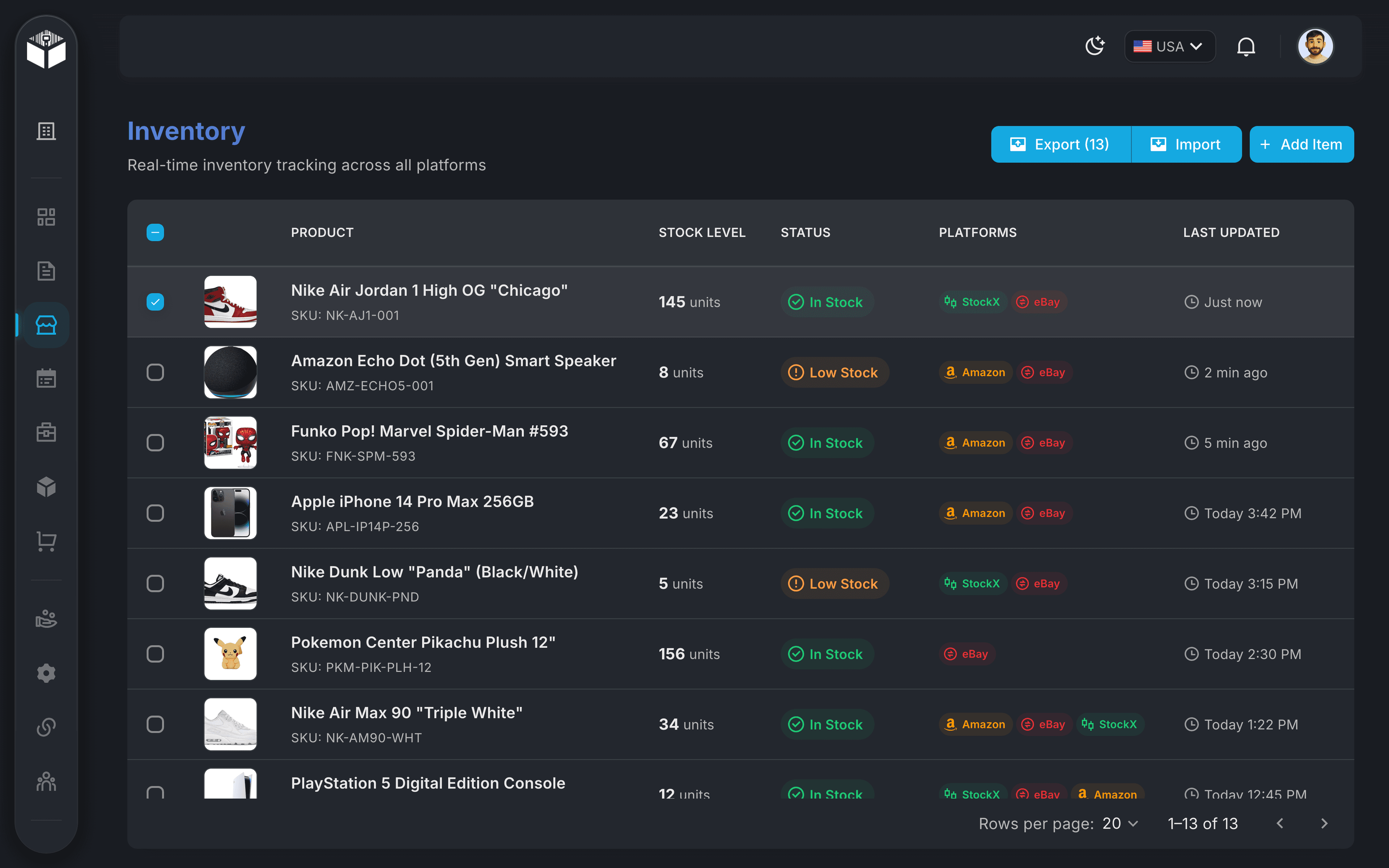 Omni Inventory Dashboard in action